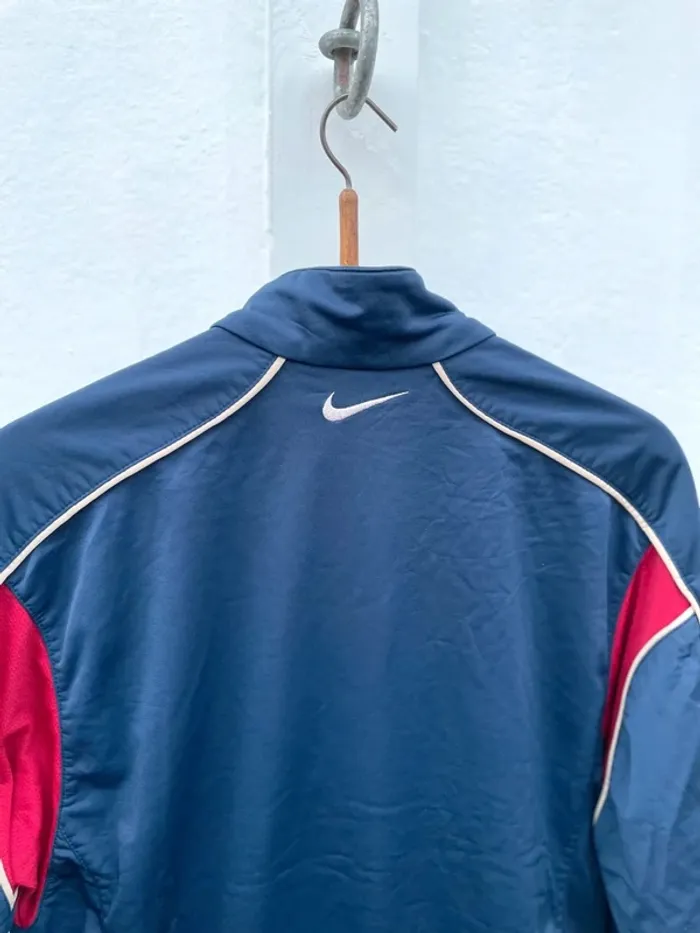 Nike navy blue red track jacket windbreaker Veste coupe-vent Mens Size S - photo numéro 10