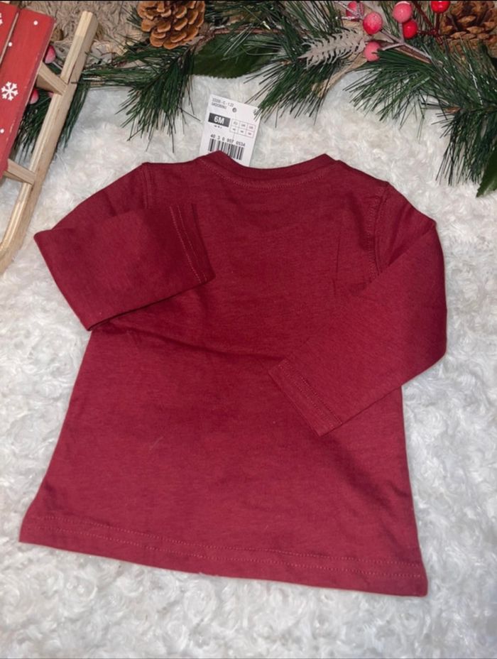 Tee-shirt manches longues bébé 6 mois Gémo – Neuf étiquette - photo numéro 3