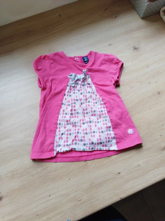 T shirt rose léger 18 mois terre de marins très bon état