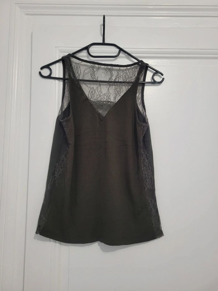 Blouse sans manche noire à dentelle Naf Naf Taille XS