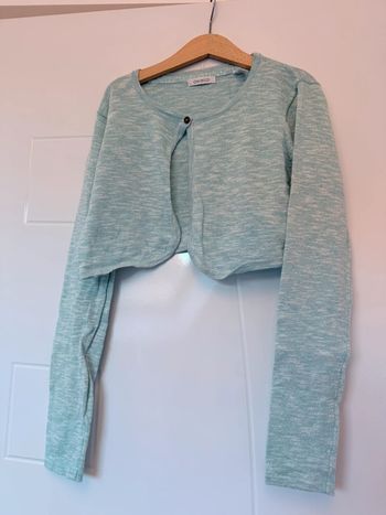 Boléro Okaidi vert/bleu en 12ans