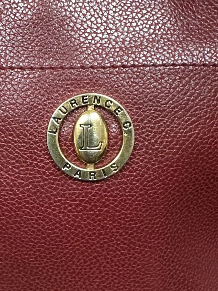 Sac à main en cuir bordeaux/rouge - photo numéro 5