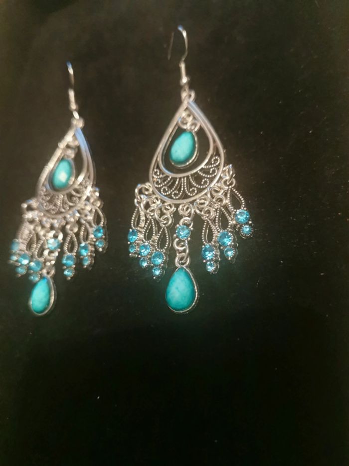 Boucles d'oreilles style bohème vintage - photo numéro 2