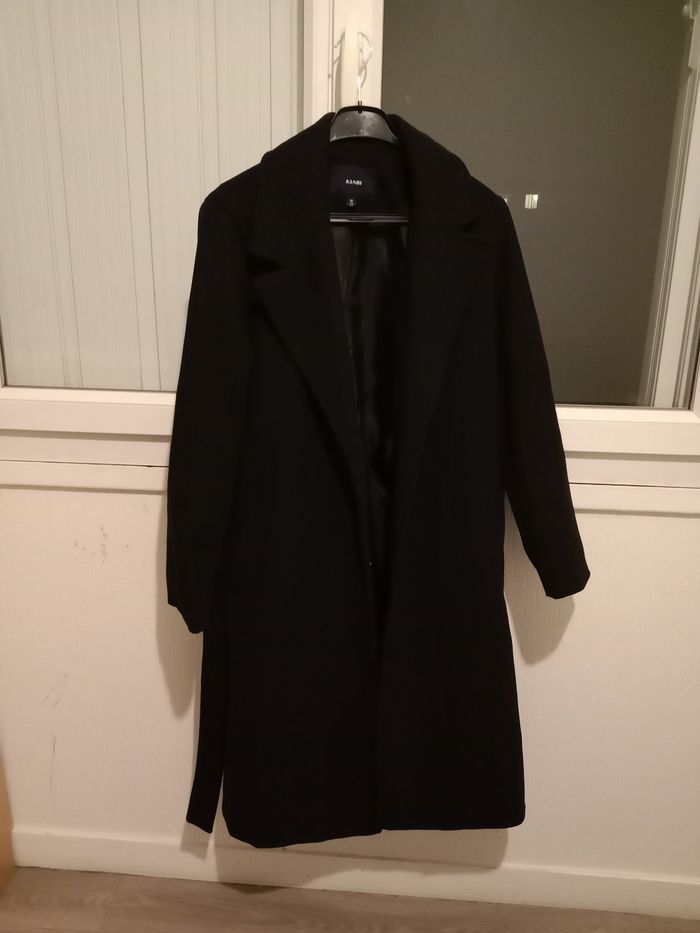 Manteau long noir femme kiabi
