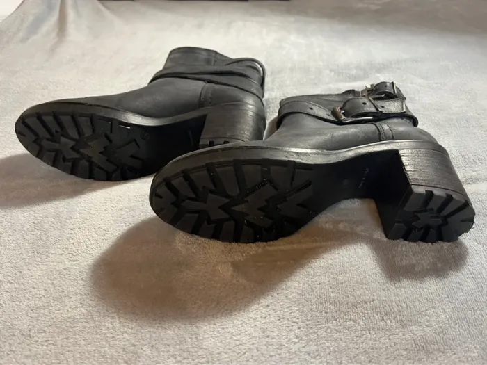 Bottines à talons So Send en cuir gris/bleu Taille 39 - photo numéro 4