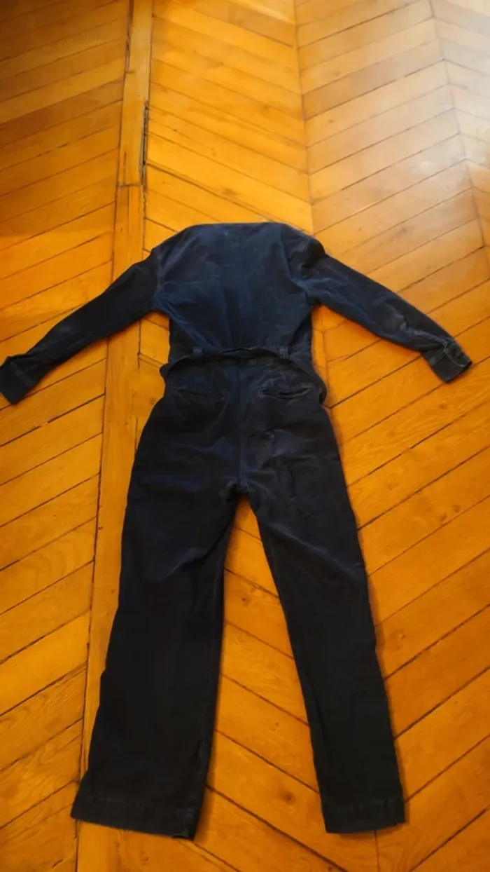 Combinaison hiver pantalon Bensimon T.36 – Bleu marine velours côtelé, chic et confortable - photo numéro 11