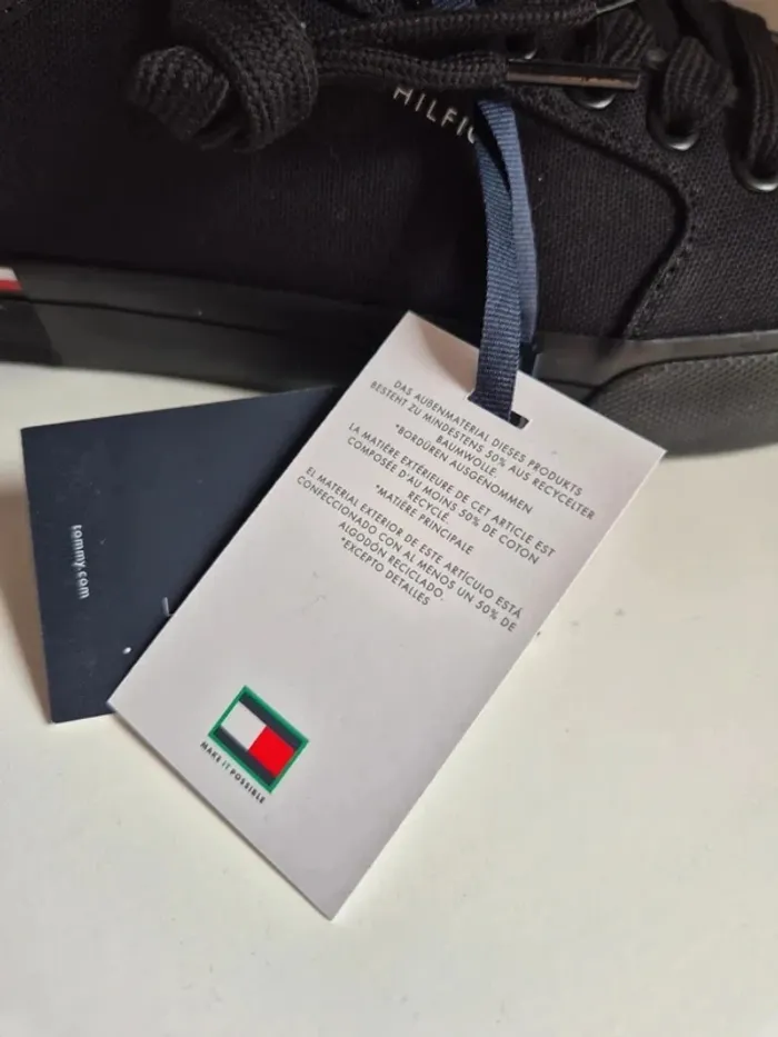 Tommy Hilfiger Baskets Vulcanisées Homme mixte Taille 40 Core Corporate Canvas Basses, Noir - photo numéro 12