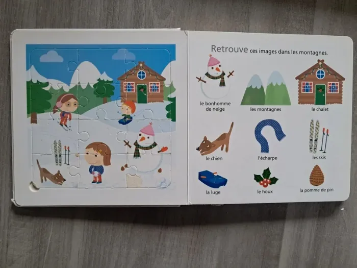 Livre mon imagier puzzle de Noël - photo numéro 4