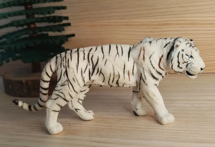 PAPO tigre blanc Figurine félin Animal de la savane - photo numéro 3