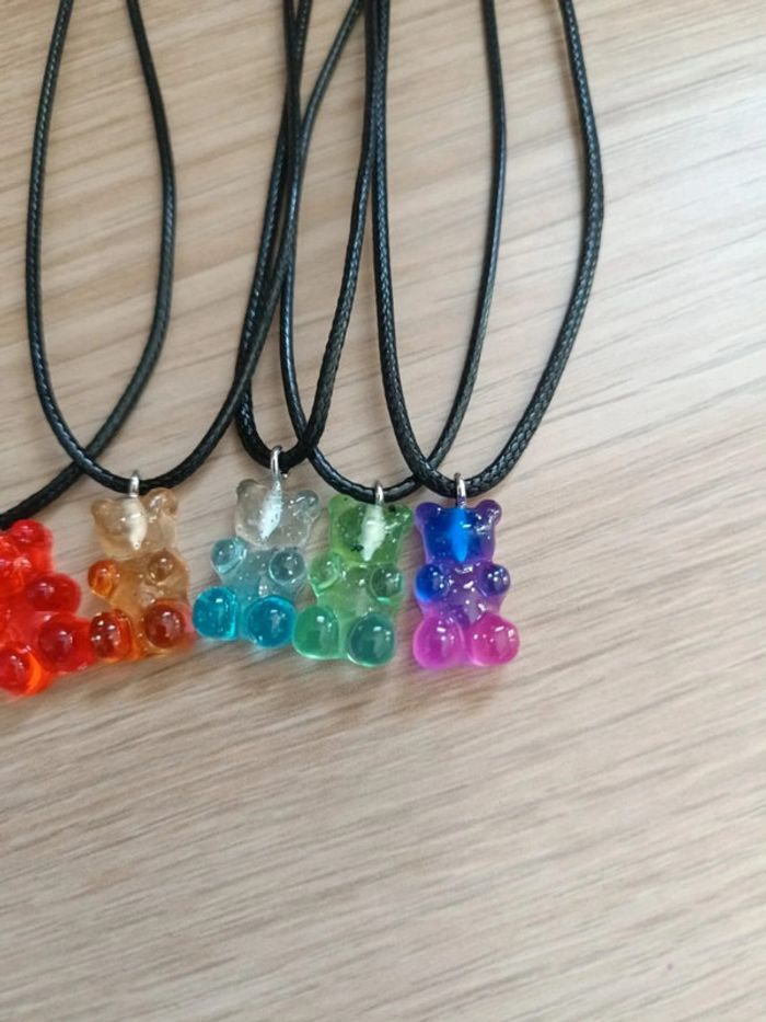 Lot de 5 colliers nounours - photo numéro 2