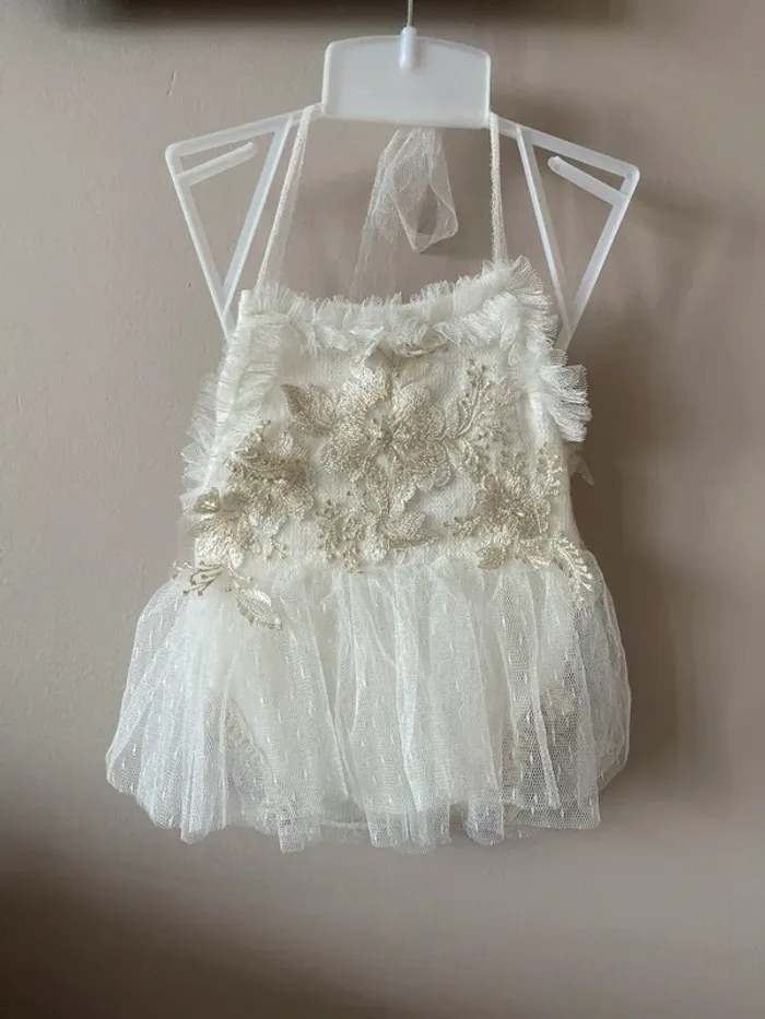 Robe bloomer bébé fille 1 mois – cérémonie / baptême – neuve SHEIN - photo numéro 2