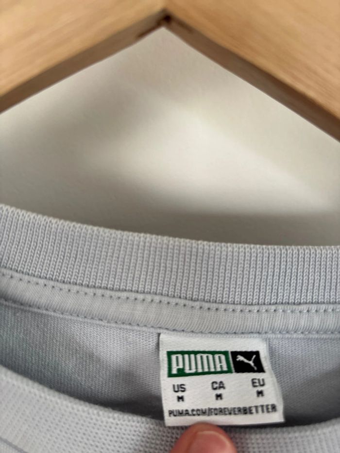 sweat bleu ciel puma taille M - photo numéro 2