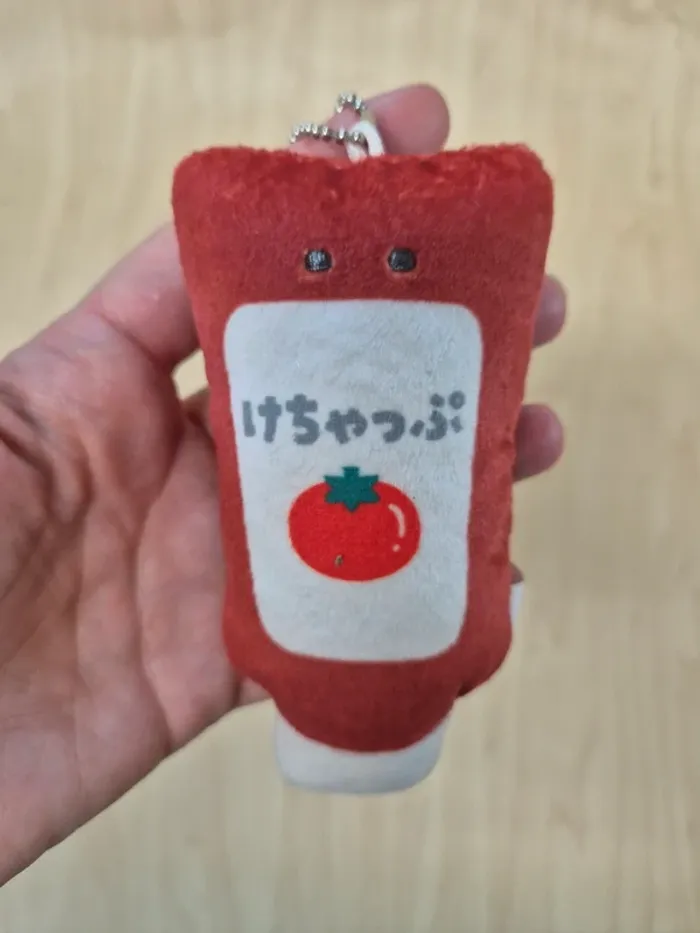 Porte-clés peluche Tsuburana Hitomi "Fast Food" : Ketchup - photo numéro 2