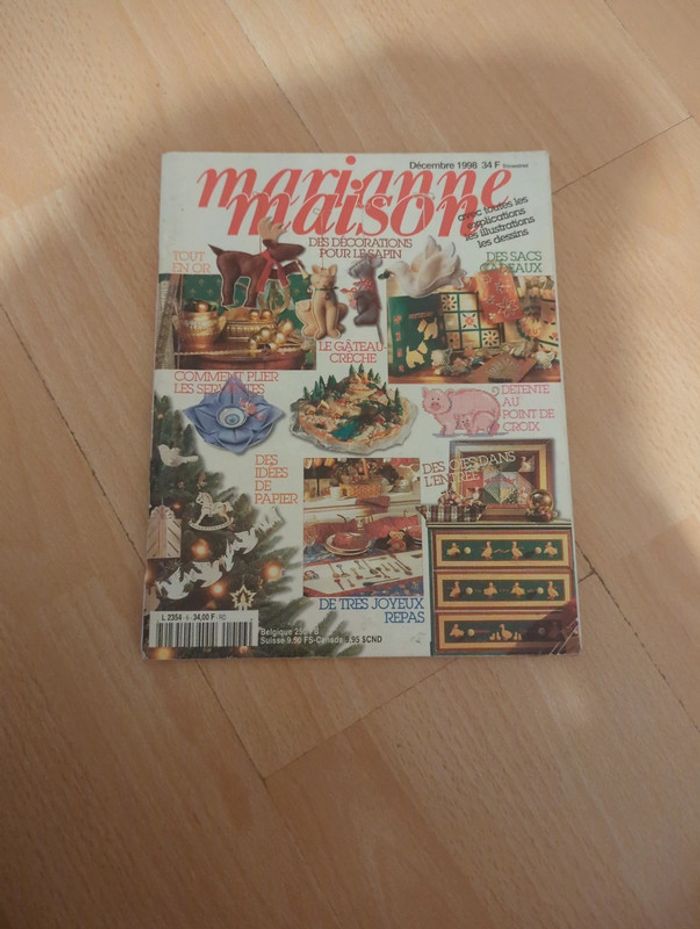 Magazine Marianne maison décorations de Noël décembre 1998