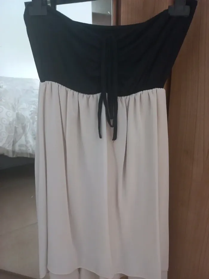 Robe dos nus noire et crème S - photo numéro 3