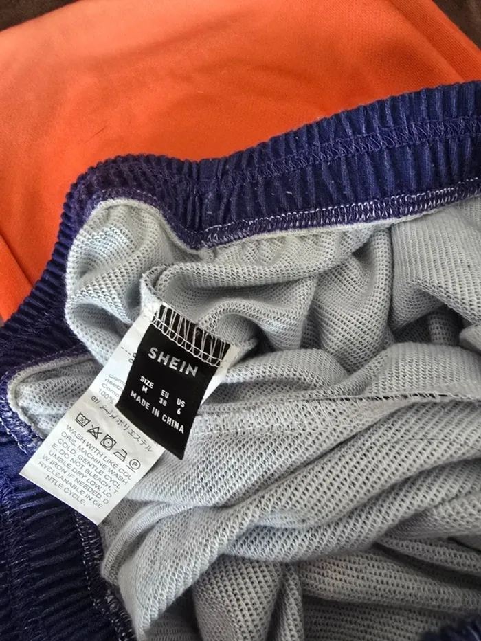 Jogging femme bleu/orange M Shein - photo numéro 7