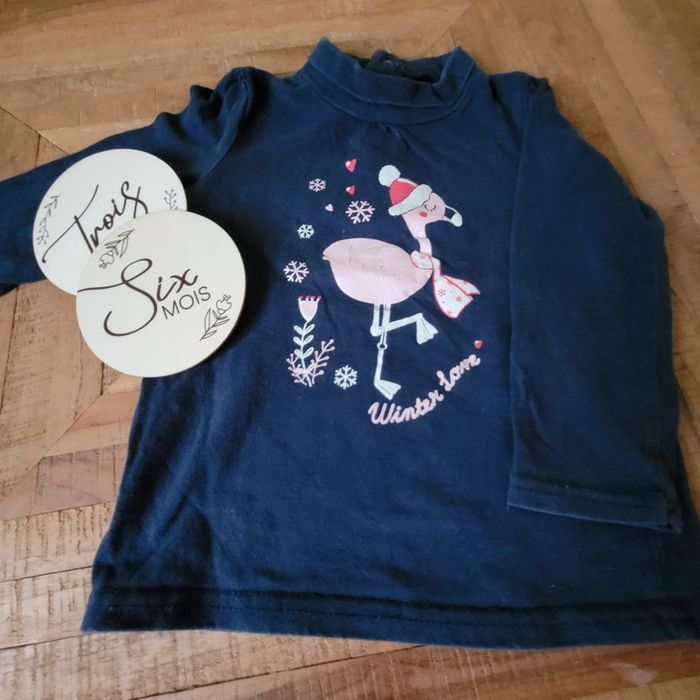 Tee shirt winter love Col roulé - photo numéro 2