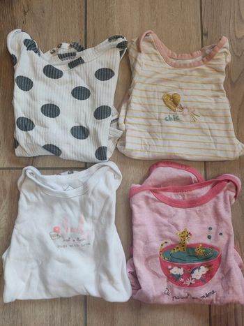 Bodies manches longues 12 mois