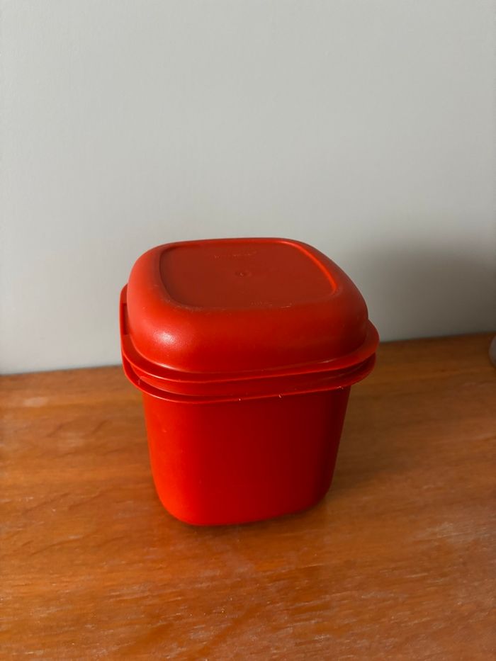 Vintage seau à glaçons Tupperware orange - photo numéro 5