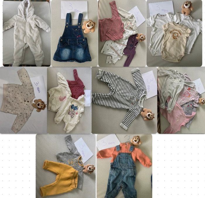 Lot de 20 vêtements 3 mois