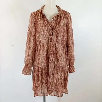 Robe fluide imprimé python marron - Taille M/L A438