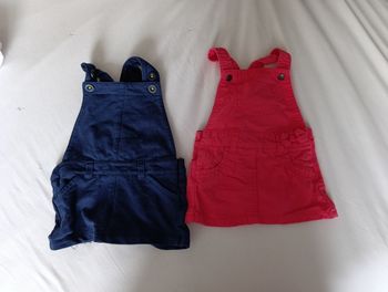 2 robes salopettes 3 mois 