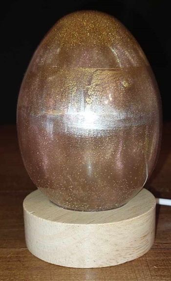 lampe LED d'ambiance marron et or