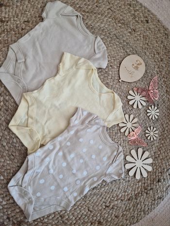 Lot de body manches courtes nude bébé fille 3 mois