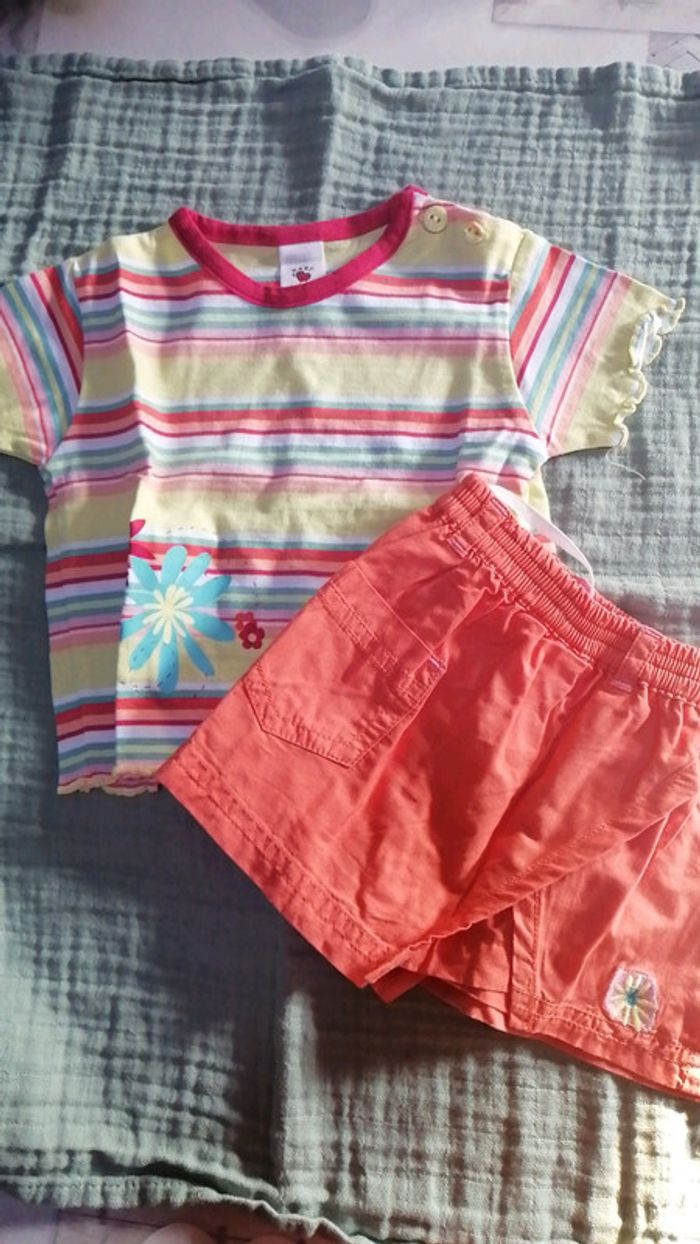Ensemble t-shirt + short jupette