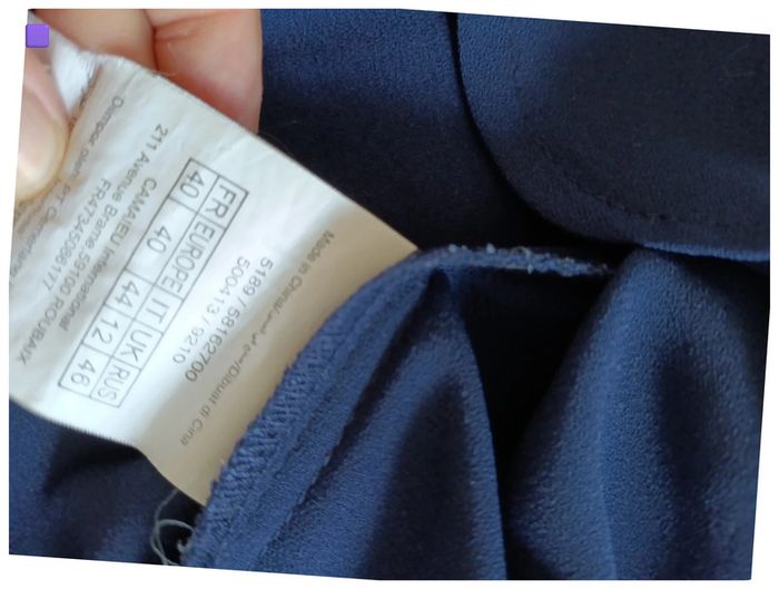 Blouse bleu marine fluide (Camaïeu) marin mignon cute - photo numéro 4