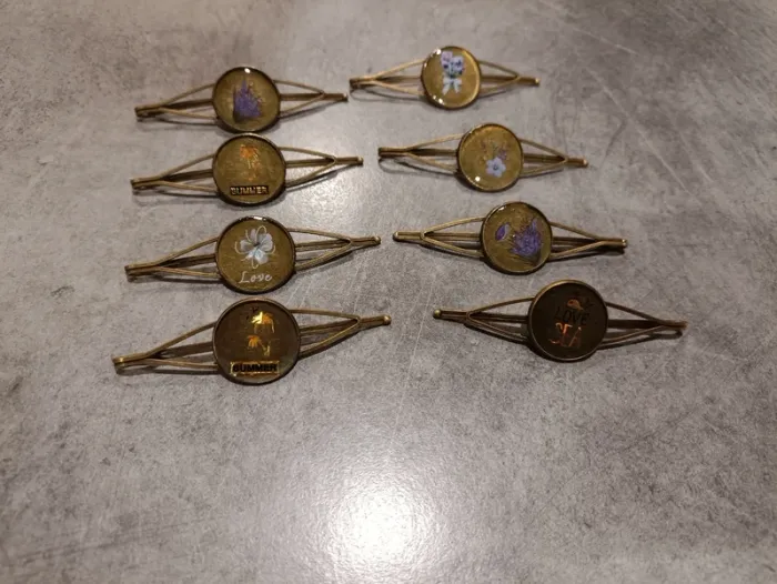 Barrettes couleur bronze - photo numéro 2