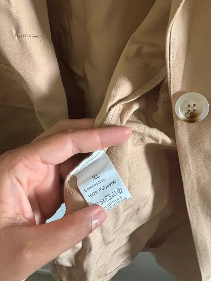 Veste blazer légère beige - photo numéro 5