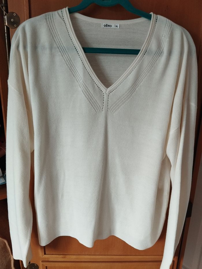 Pull femme léger blanc
