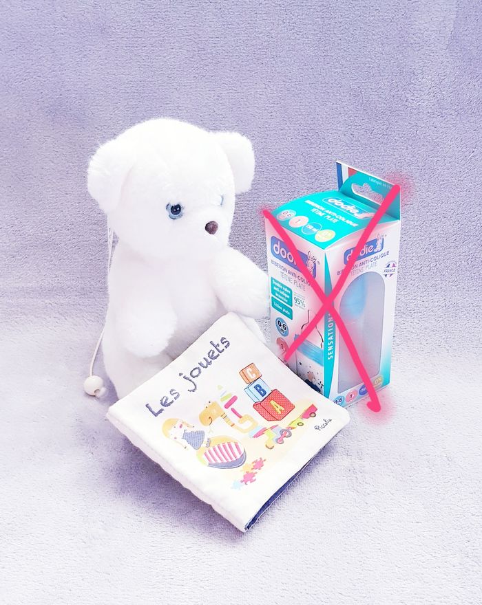 🎁 Lot Ourson musical + Livre en tissu - Neuf 🎁