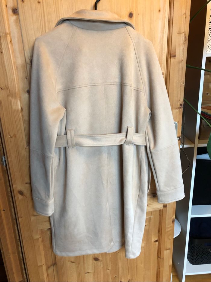 Manteau long velours beige - photo numéro 2