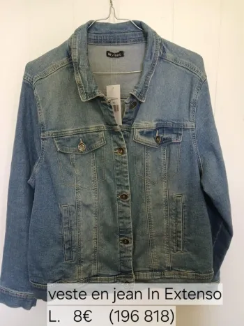 196818 veste en jeans homme L in extenso