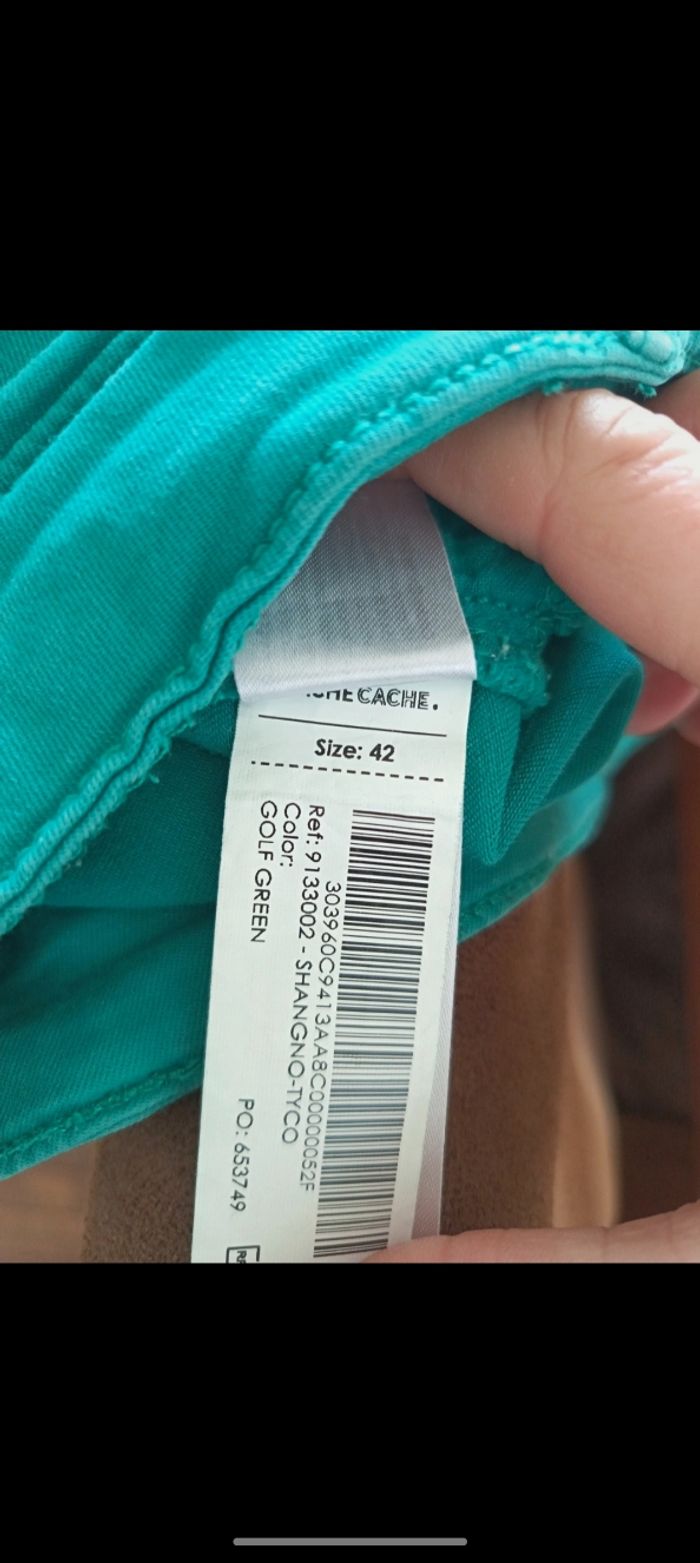 Pantalon type.jean vert femme taille 42 - photo numéro 4