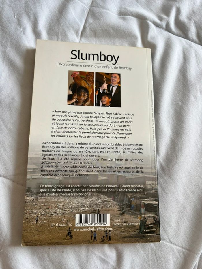 Livre slumboy l’extraordinaire destin d’un enfant de Bombay azharuddin Ismael y2k 00s - photo numéro 3