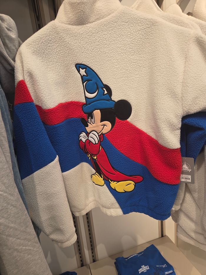 Veste en sherpa polaire Mickey Sorcier de Disneyland Paris  ✨️taille  L (s/m/xl) + 1 goodies 🎁 Disney offert