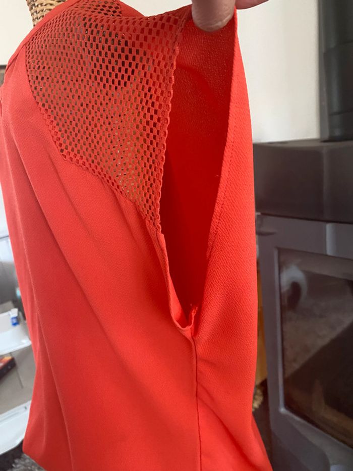 Tee shirt Molly Bracken manche courte corail coupe oversize taille M - photo numéro 10