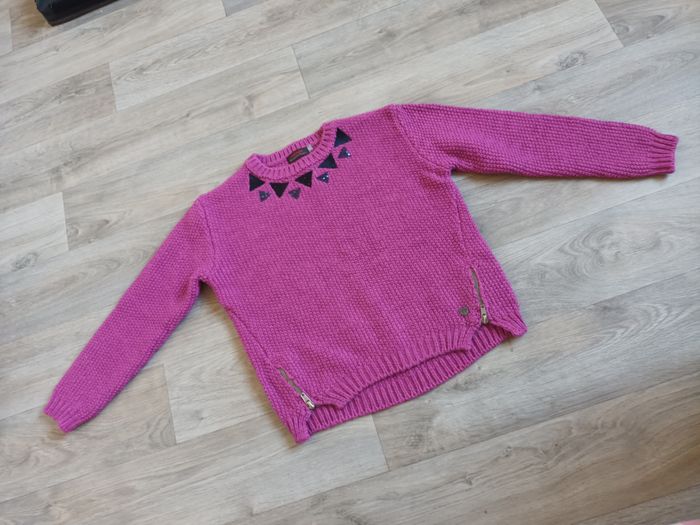 pull catimini 10 ans neuf rose chaud hiver