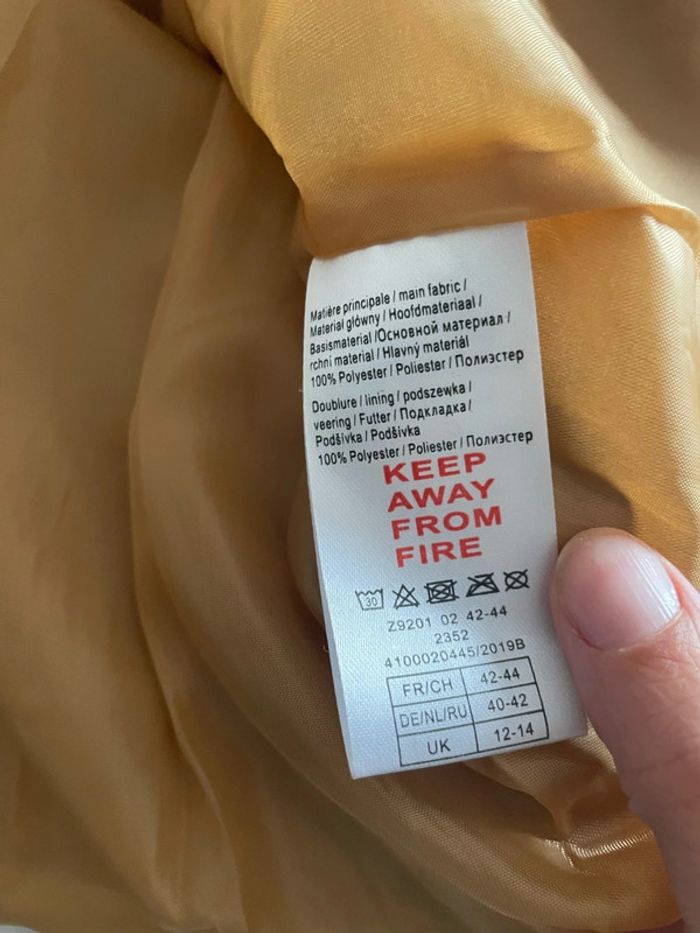 Veste blouson à manches longues moutarde en daim suédine Atlas for women taille 42/44 - photo numéro 6