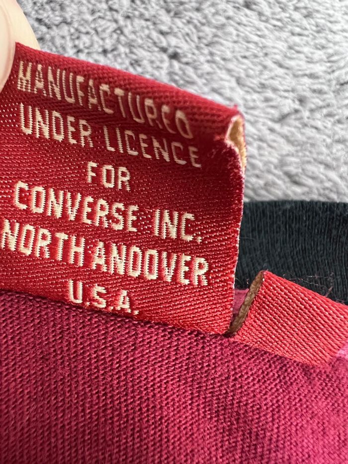 T-shirt manches longues Converse All Star Bordeaux – Taille XL - photo numéro 9