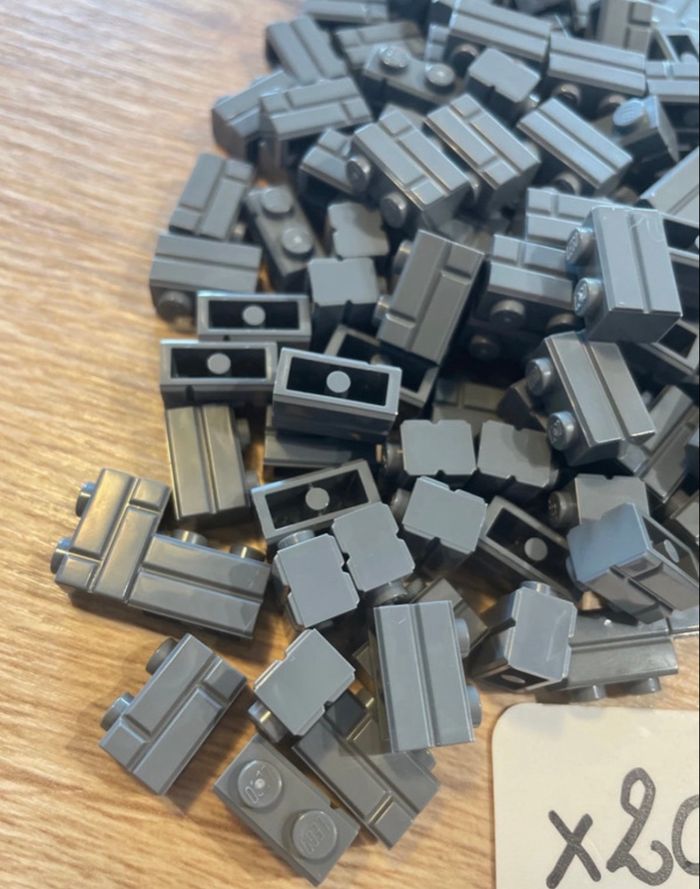 Lot de 200 bricks LEGO type Mur gris foncé 2x1 réf 6000311 - photo numéro 3