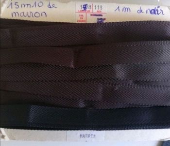 16m10 de ruban marron et noir pour loisirs créatifs