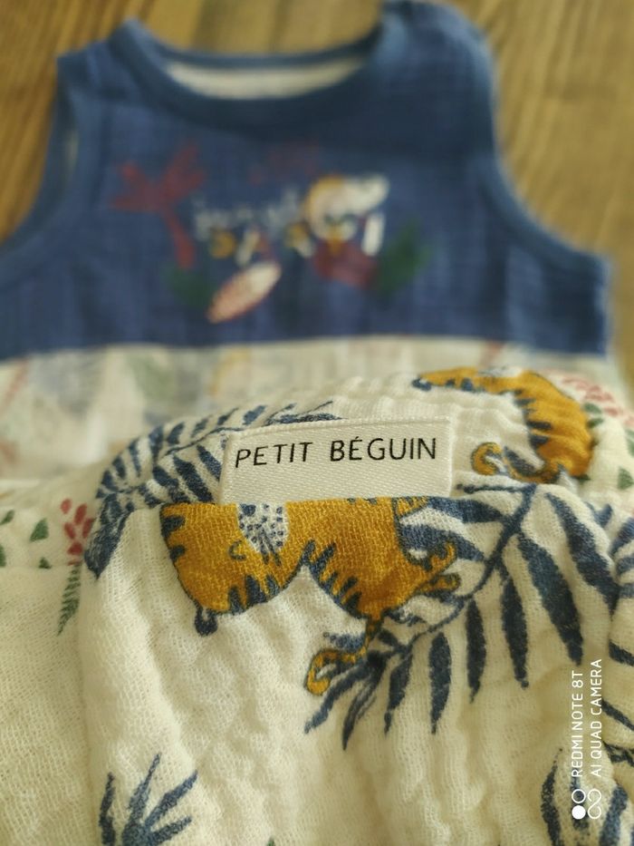 Ensemble  barboteuse et chapeau petit beguin 12mois - photo numéro 3