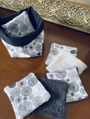 Lingettes lot de 6 avec panier