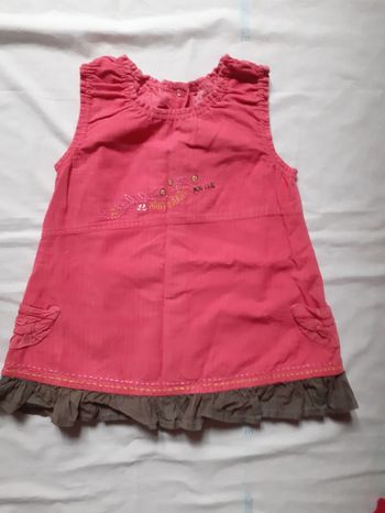 Robe framboise et marron