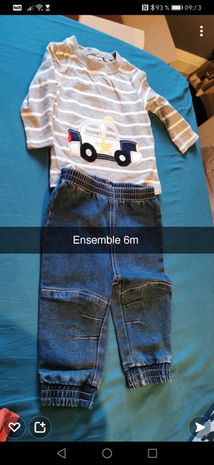 Ensemble pantalon pull sweet manche longue voiture