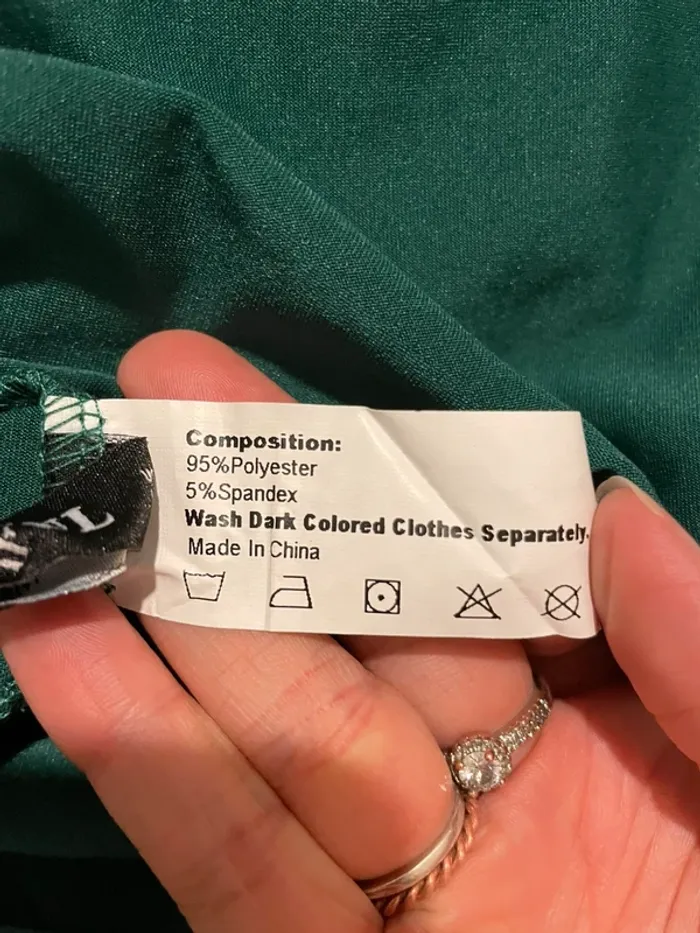 Robe de soirée asymétrique ZAFUL - Neuf - Vert émeraude - Taille M - photo numéro 7